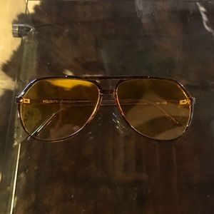 Vintage inspired yellow tinted sun glasses
